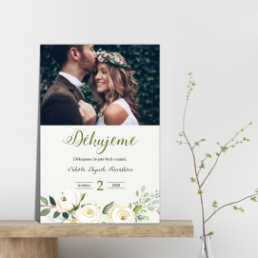 Svatební kartičky s poděkováním - Floral